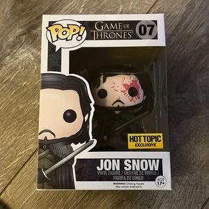 Funko Pop Game of Thrones Bloodied Jon Snow #07, Hot Topic Exclusive